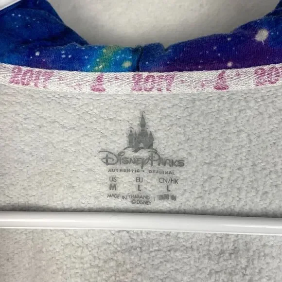 Disney Parks 2017 Sorcerer Mickey Mouse Zip Up Sweater Jacket Womens M Hoodie - Picture 8 of 10